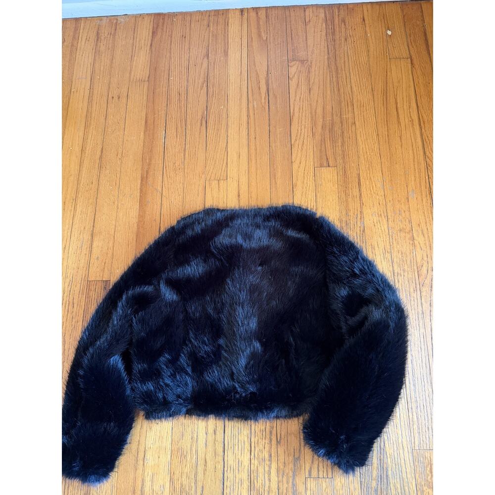 Mango Womens Faux Fur Cropped Jacket XL - Picture 8 of 10
